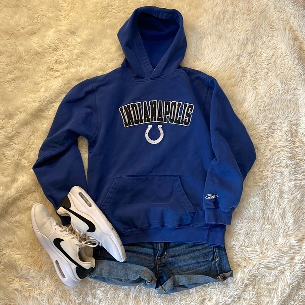 🏈NFL • UNISEX INDIANAPOLIS COLTS VINTAGE LOOKING HOODIE • 🏈 SIZE YOUTH 14/16